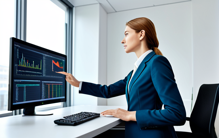 **Prompt:** "A professional female financial analyst in a modern office, wearing a modest business suit, analyzing financial data on a computer screen. Bright, clean office environment. Perfect anatomy, correct proportions, well-formed hands, proper finger count, natural pose, fully clothed, appropriate attire, safe for work, professional."
