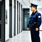 경비지도사 (Security Supervisor) Field Inspection**

"A 경비지도사 (Security Supervisor) in a fully clothed security uniform, conducting a patrol in a modern office building, checking fire safety equipment, professional demeanor, appropriate attire, safe for work, perfect anatomy, correct proportions, natural pose, high quality."

**