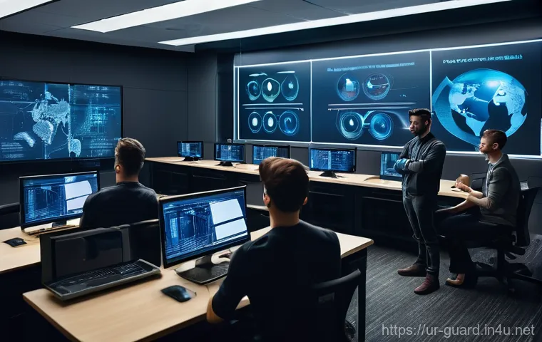 경비지도사로 성공한 사람들의 이야기 - **Prompt:** A dynamic, modern security instructor, male or female, in professional attire, stands co...